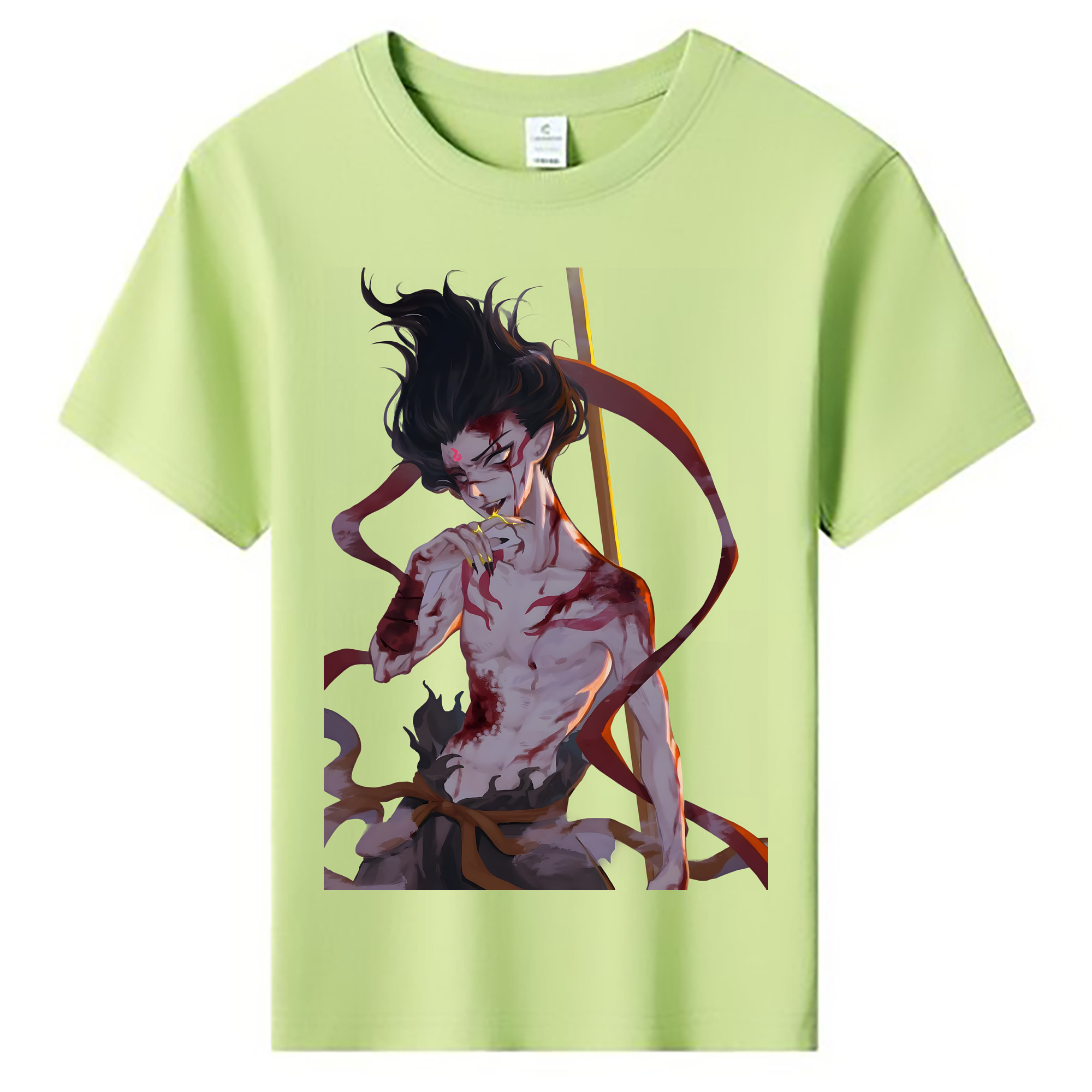 （画像用） Ne Zha 2 ナタ 魔童の大暴れ 綿100％キッズTシャツ（フロントプリント）